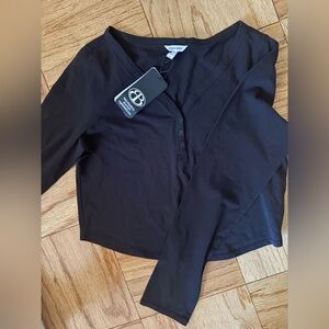 Organic basics crop long sleeve NWT